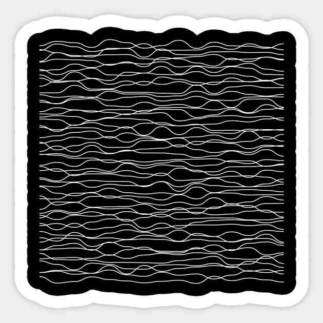 Wavy black Lines Design Sticker by lkn